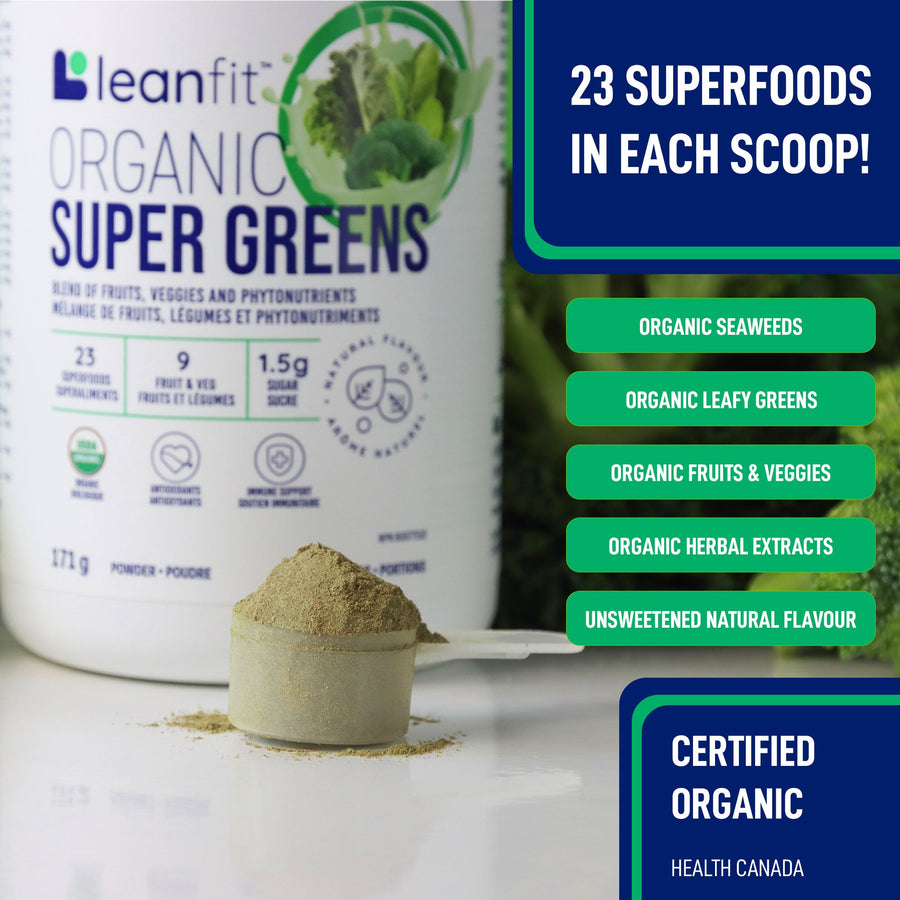 LEANFIT Organic Super Greens (Unsweetened - 171 gr)