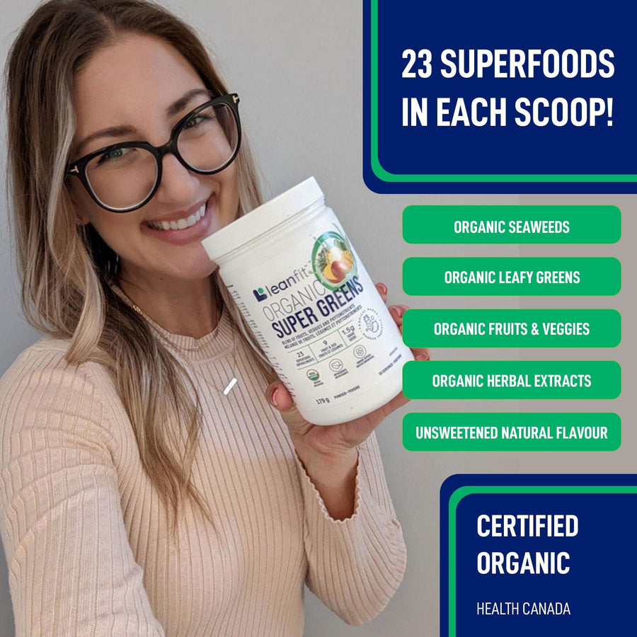 LEANFIT Organic Super Greens (Tropical Mango - 179 gr)
