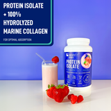 LEANFIT Protein Isolate & Marine Collagen (Strawberry Raspberry - 828 gr)