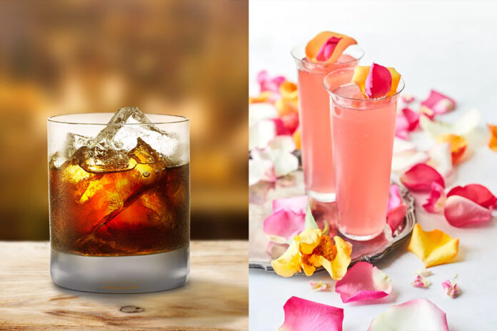 Two aphrodisiac cocktails crafted for a memorable evening