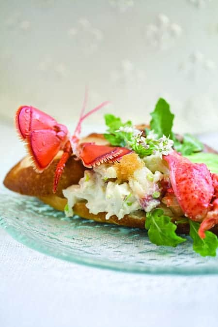 Gourmet Avocado, Lobster, Dungeness Crab, and Whitefish Caviar Sandwich