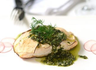 Baked Salmon with Apple & Dill Pesto