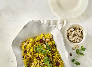 TURMERIC-ALMOND-CRAISIN PILAF