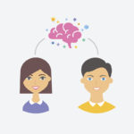 Learning process, brainstorming vector illustration
