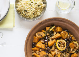 Moroccan Vegetarian Tajine with Minted Couscous