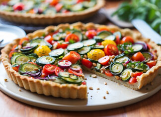 Savory Summer Vegetable Tart with Almond Flour Crust