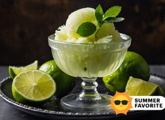Zesty Lime and Ginger Sorbet with a Twist of Sea Salt: A Symphony of Spring