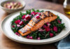 Grilled Salmon with a Side of Kale and Beet Salad