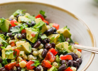 Avocado Black Bean Salad with Lime Vinaigrette