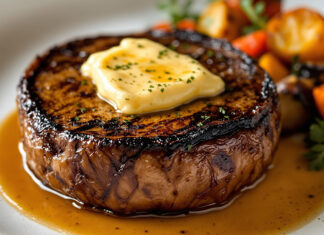 Sous Vide Portobello “Steaks” with Bone Marrow Butter